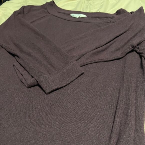 Market & Spruce Purple V-Neck Sweater - Picture 3 of 5